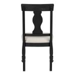 Black Wood Modern Farmhouse 2-pc. Dining Chair Set