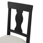 Black Wood Modern Farmhouse 2-pc. Dining Chair Set