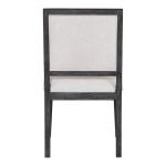 Weathered Black Wood Modern 2-pc. Dining Chair Set