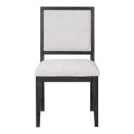 Weathered Black Wood Modern 2-pc. Dining Chair Set