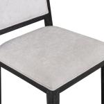 Weathered Black Wood Modern 2-pc. Dining Chair Set