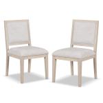 Tawny Wood Modern 2-pc. Dining Chair Set