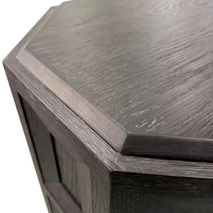 Black Wood Weathered Flonnin Accent Table