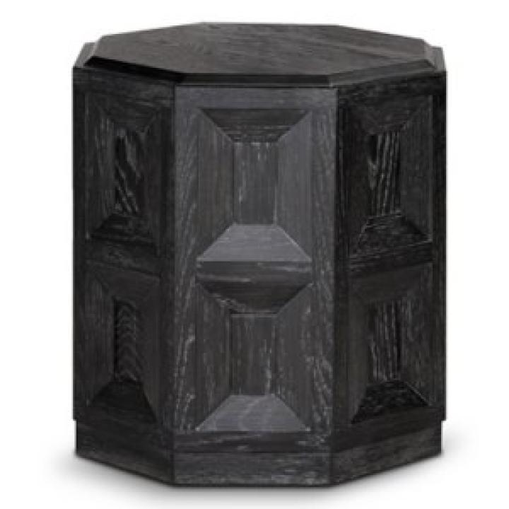 Black Wood Weathered Flonnin Accent Table