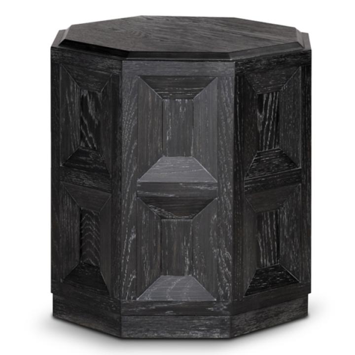 Black Wood Weathered Flonnin Accent Table
