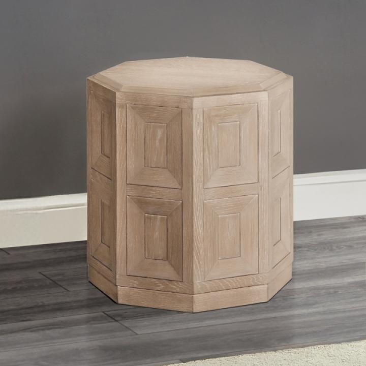 Taupe Wood Weathered Flonnin Accent Table