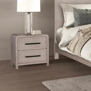 Natural Oak Wood Modern Nightstand