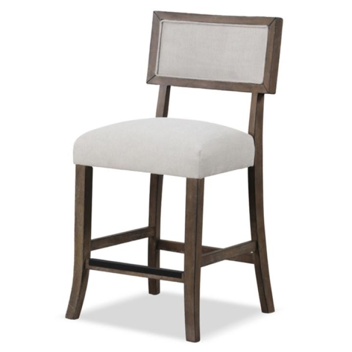 Beige Upholstered Sarena Counter Stools, Set of 2