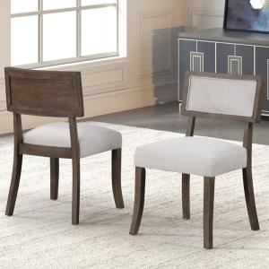 Beige Upholstered Sarena Dining Chairs, Set of 2
