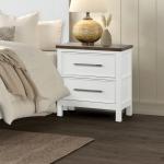 White Two Tone Wood Bering Nightstand