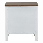 White Two Tone Wood Bering Nightstand