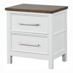 White Two Tone Wood Bering Nightstand