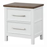 White Two Tone Wood Bering Nightstand