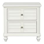 Addie Antique White Wood Nightstand