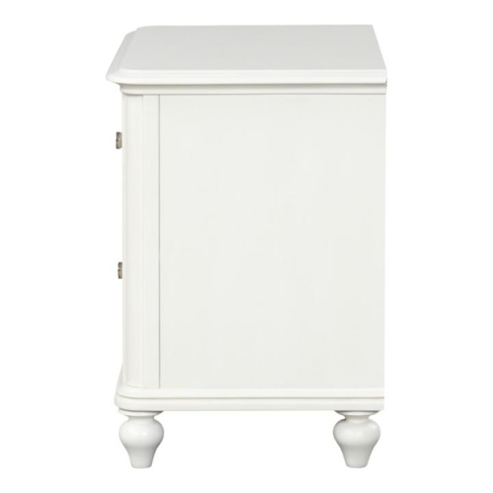 Addie Antique White Wood Nightstand