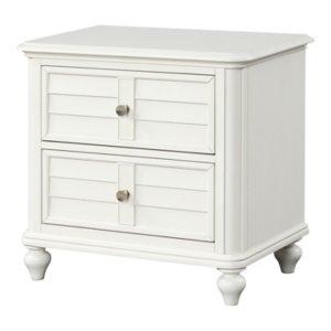 Addie Antique White Wood Nightstand