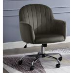 Brown Upholstered Curved Maddy Office Chair