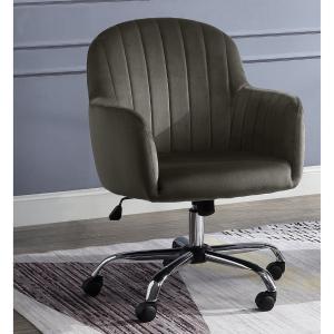 Brown Upholstered Curved Maddy Office Chair