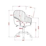 Brown Upholstered Curved Maddy Office Chair
