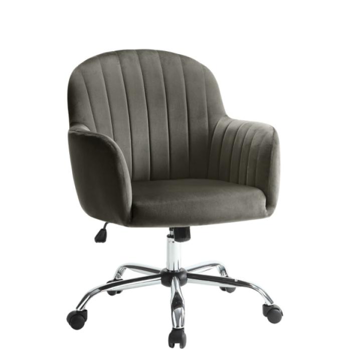 Brown Upholstered Curved Maddy Office Chair