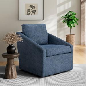 Blue Hannover Swivel Accent Chair