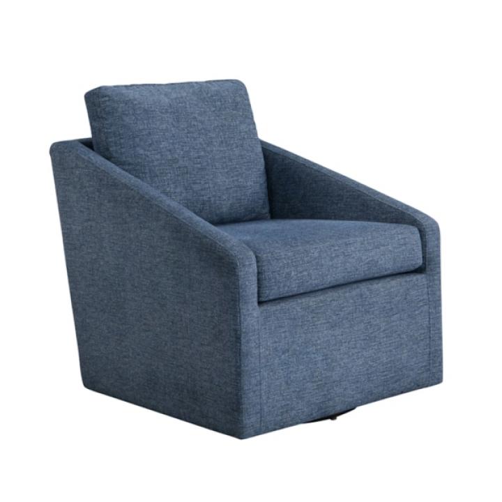 Blue Hannover Swivel Accent Chair