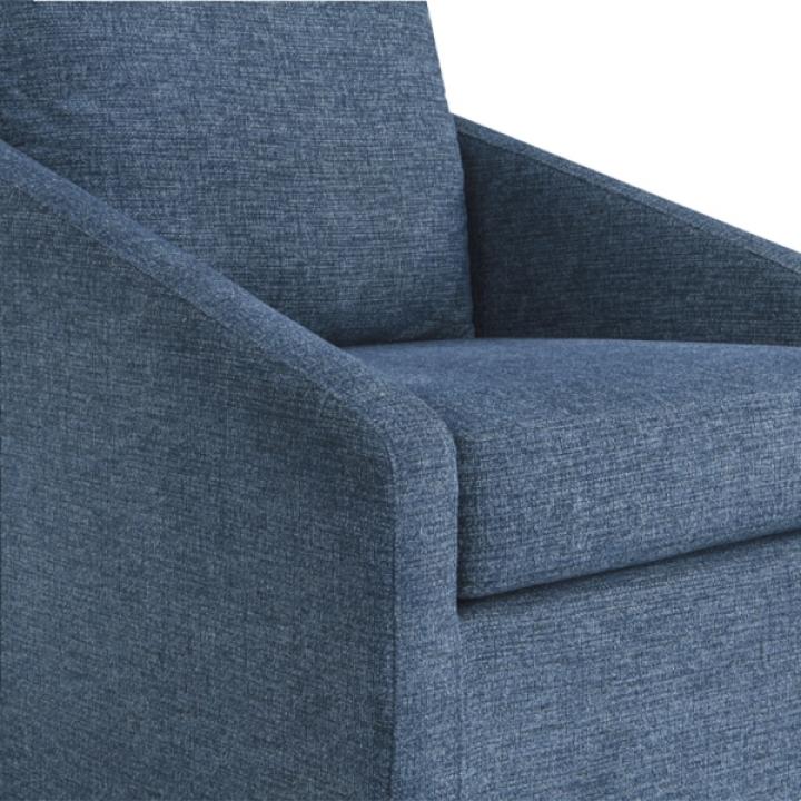 Blue Hannover Swivel Accent Chair