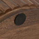 Brown Round Ribbed Reid Accent Table