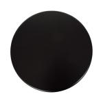 Black Round Ellie Wood Accent Table