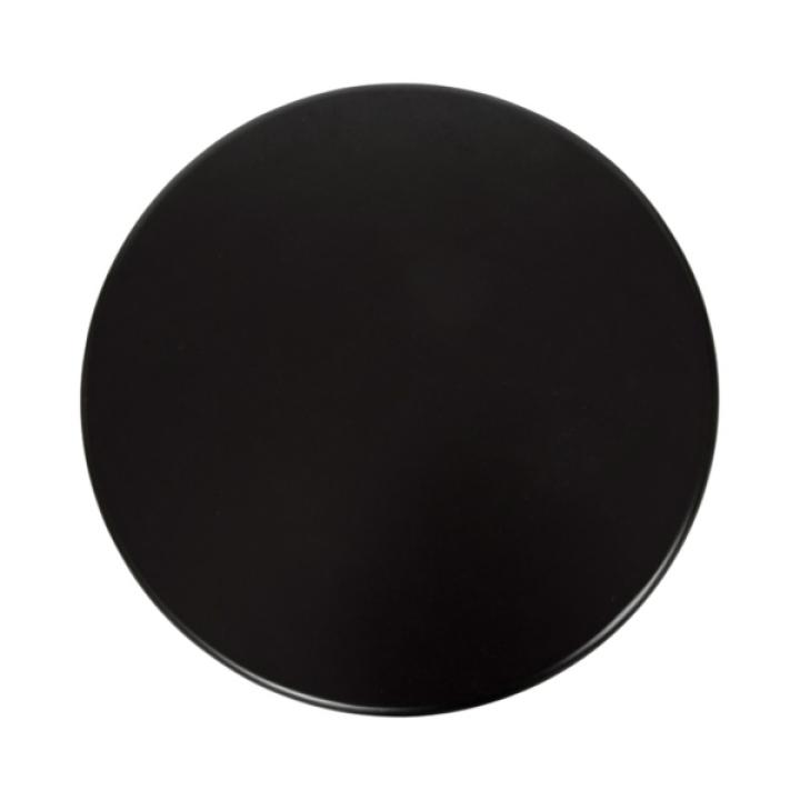 Black Round Ellie Wood Accent Table