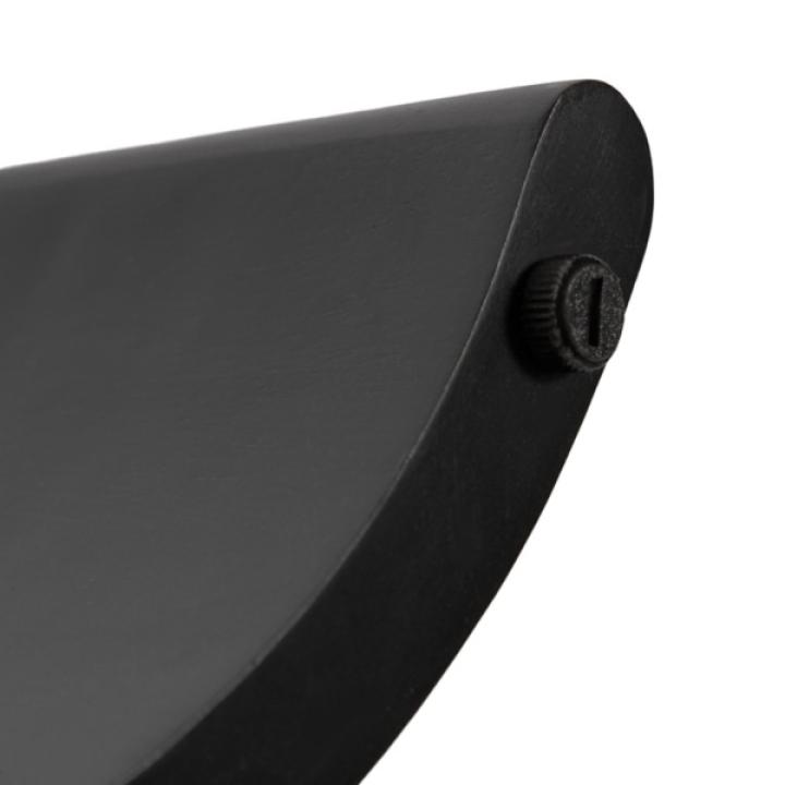 Black Round Ellie Wood Accent Table