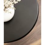 Black Round Ellie Wood Accent Table