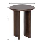 Dark Brown Round Ellie Accent Table