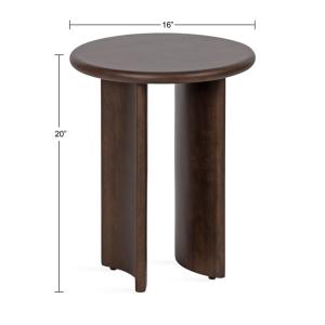 Dark Brown Round Ellie Accent Table