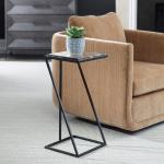 Black Metal Angled Frame Accent Table