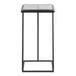 Black Metal Angled Frame Accent Table