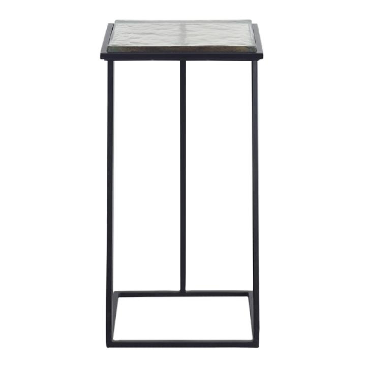 Black Metal Angled Frame Accent Table
