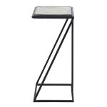 Black Metal Angled Frame Accent Table