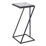Black Metal Angled Frame Accent Table