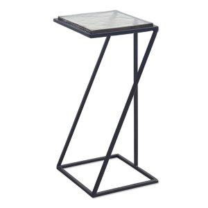 Black Metal Angled Frame Accent Table