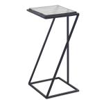 Black Metal Angled Frame Accent Table
