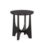 Black Matte Round Accent Table