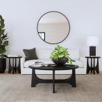 Black Matte Round Accent Table