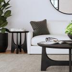 Black Matte Round Accent Table