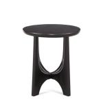 Black Matte Round Accent Table