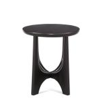 Black Matte Round Accent Table