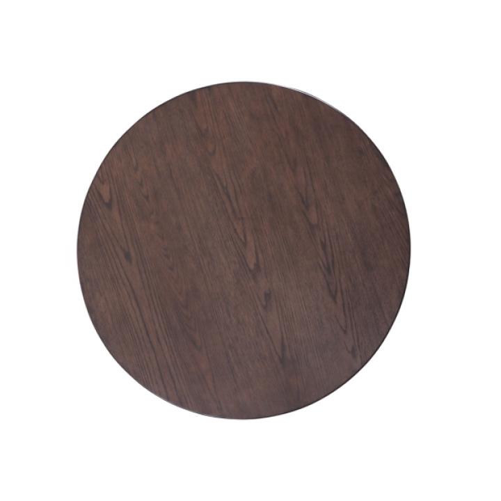 Brown Matte Round Accent Table