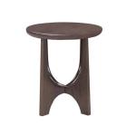 Brown Matte Round Accent Table