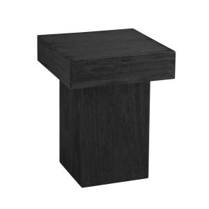 Black Square Padula Pedestal Accent Table