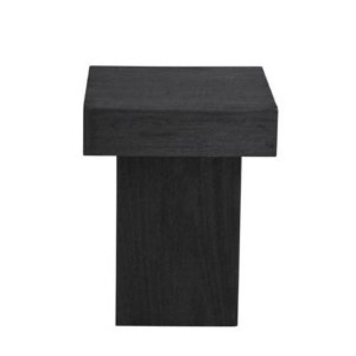 Black Square Padula Pedestal Accent Table